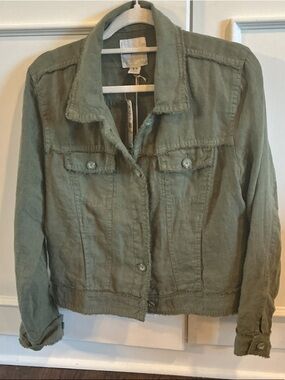 NWT Tommy Bahama two palms linen Jacket olive